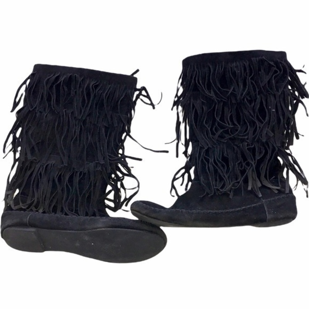 Suede Fringe Boots